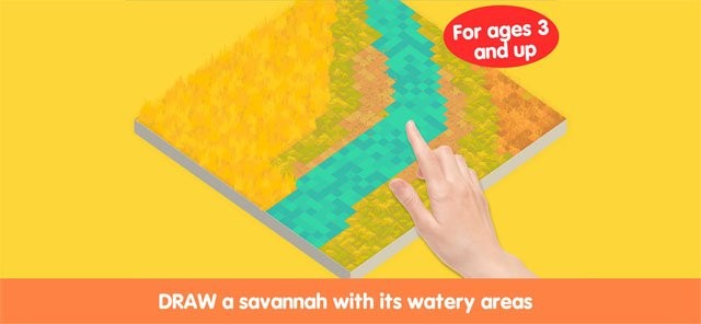 Tạo nên vùng thảo nguyên đẹp đẽ của riêng bé trong Pango Build Safari