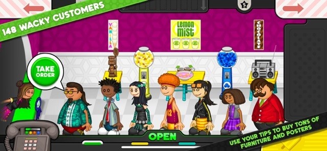 Quản lý cửa hàng kem của Papa Louie trong game Papa's Paleteria To Go!