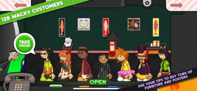 Phục vụ 128 khách hàng tới cửa hàng sushi Papa's Sushiria To Go!