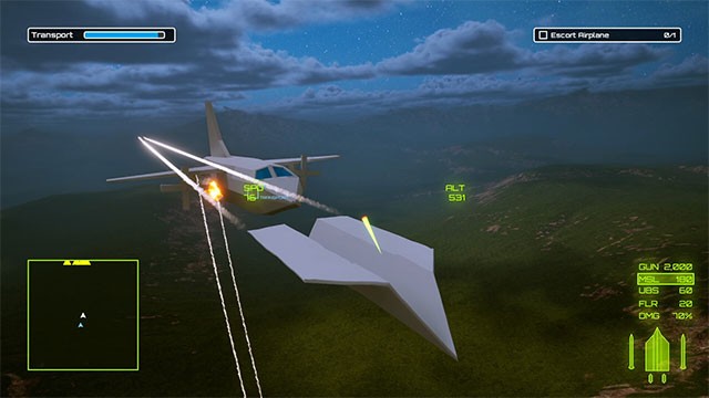 Điều khiển máy bay giấy chống lại đội quân màu đỏ trên bầu trời rộng lớn