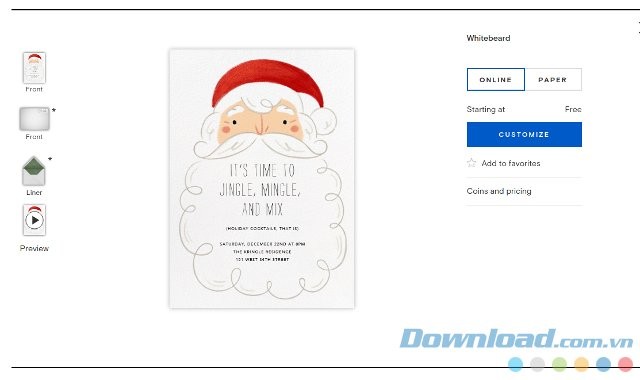 Chọn kiểu thiệp để thiết kế