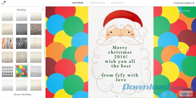 Thay đổi hình nền eCard