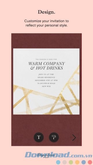 Tùy biến thiệp mời