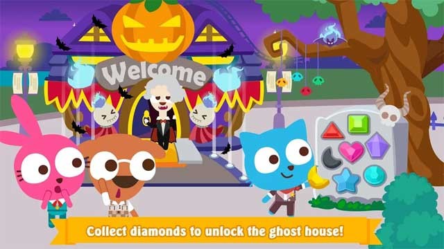 Thu thập kim cương để mở khóa căn nhà ma kỳ bí