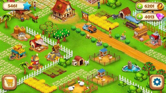 Tận hưởng cuộc sống nông dân yên bình của bạn trên trang trại trong game Paradise Hay Farm Island