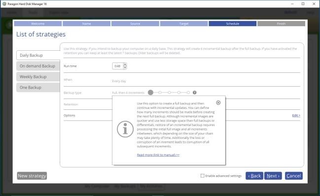 Paragon Hard Disk Manager for Windows giúp bạn lập lịch
