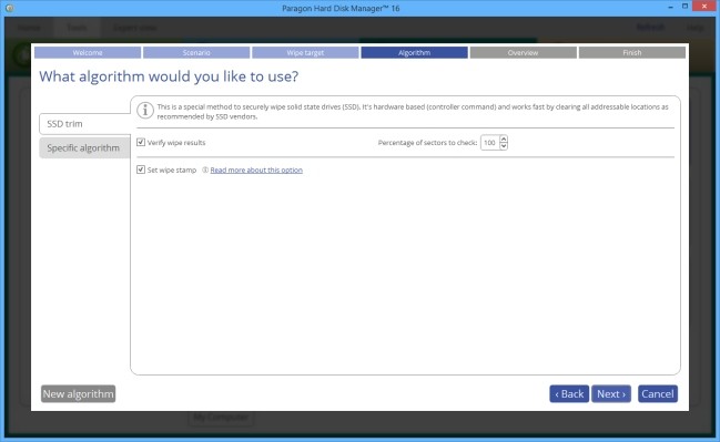 Paragon Hard Disk Manager for Windows có SSD Trimming