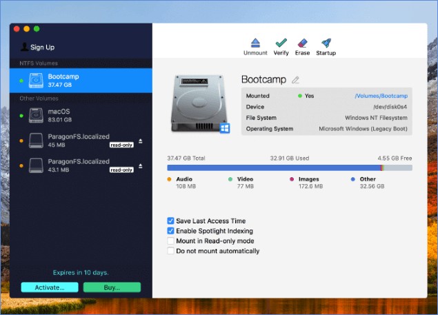 Paragon NTFS for Mac