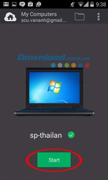 Kết nối máy tính với điện thoại qua Parallels Access