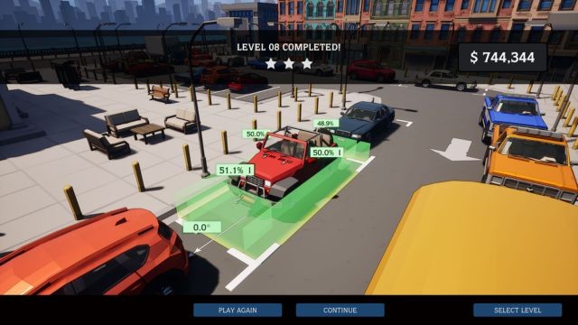 Kiểm tra kỹ năng đỗ xe chính xác và hoàn hảo trong game mô phỏng lái xe Parking Simulator