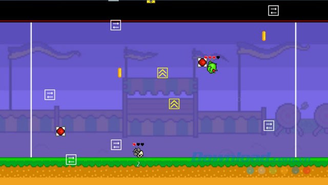 Biểu tượng trái tim thay cho máu của nhân vật