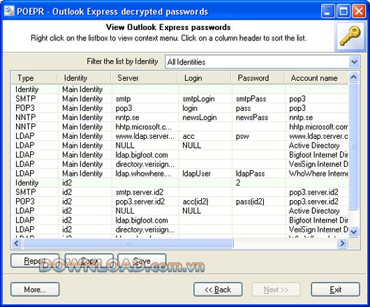 Passcape Outlook Express Password Recovery