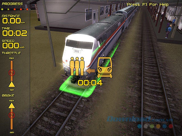 Dừng ở đúng nhà ga trong game mô phỏng tàu hỏa Passenger Train Simulator