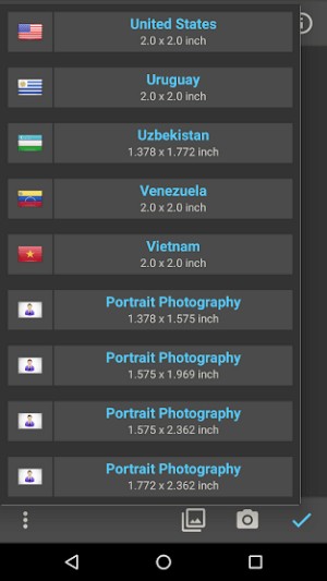 Passport Photo có template ảnh hộ chiếu của 100 quốc gia, trong đó có Việt Nam