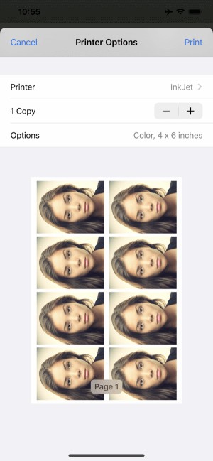 Các tùy chọn in ảnh hộ chiếu