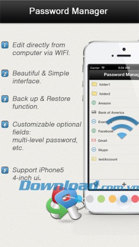 Password Manager Pro with Wifi access for iOS