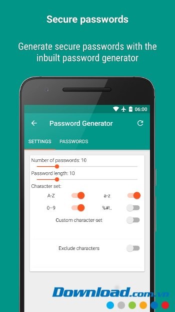 Password Safe với tính năng tạo mật khẩu ngẫu nhiên