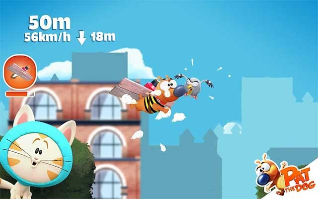 Mở khóa vô số đồ vật và động vật để giúp chú chó bay xa hơn