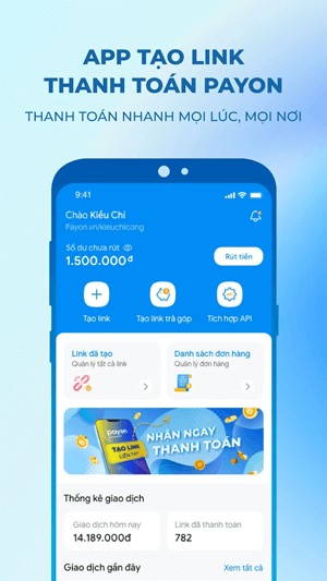 Tạo link, mã thanh toán