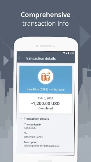 Xem nhanh thông tin giao dịch