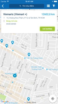 Chỉ dẫn đường đi đến cửa hàng bằng Google Map