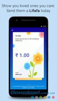 Paytm cho Android gửi tiền tới người thân