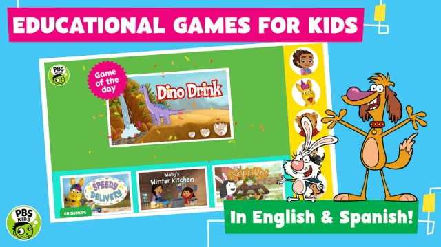 PBS KIDS Games là trò chơi giáo dục cho bé, có thể chơi ở giao diện tiếng Anh hoặc Tây Ban Nha