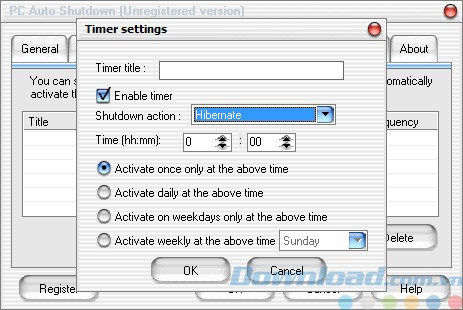 Thiết lập thời gian