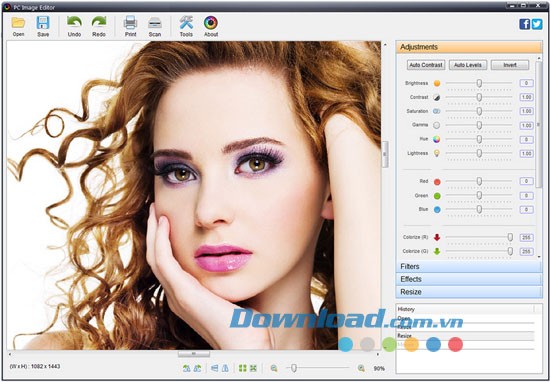 Giao diện phần mềm Program4Pc Photo Editor