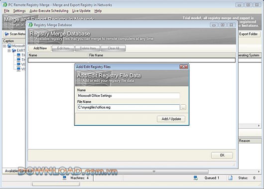 PC Remote Registry Merge