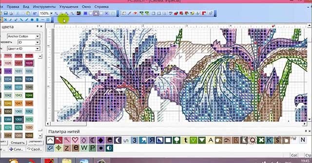 PCStitch là công cụ thiết kế phổ biến nhất để tạo các mẫu thêu chữ thập