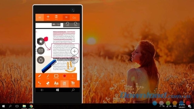 Sử dụng tính năng vẽ trong phần mềm văn phòng PDF Assistant PRO cho Windows Phone và máy tính