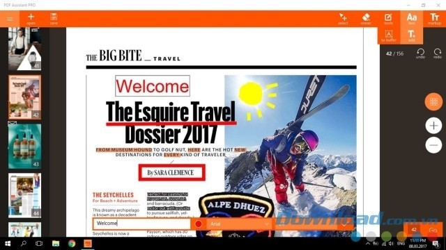 Lựa chọn kích thước phông chữ phù hợp trong ứng dụng văn phòng PDF Assistant PRO cho Windows Phone và máy tính