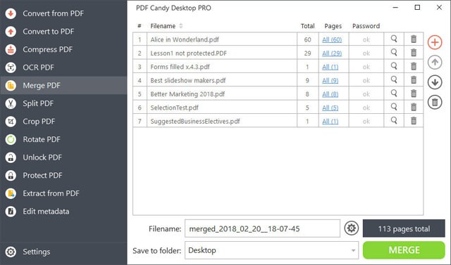 Giao diện của PDF Candy