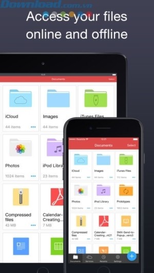 truy cập file online và offline