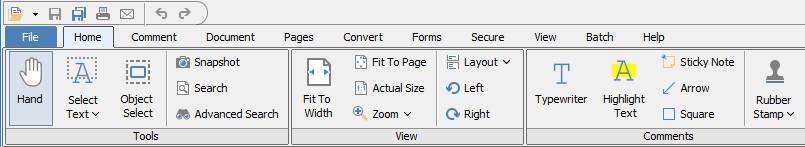 Thanh công cụ PDF Studio 2018