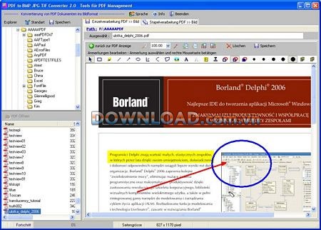 PDF to BMP JPG TIFF Converter