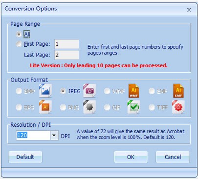 PDF To JPEG Converter Lite
