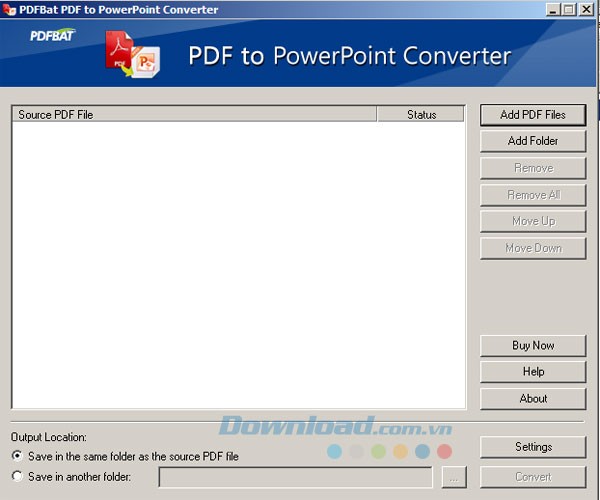 DFBat PDF to PowerPoint Converter