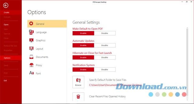 Sử dụng các tùy chọn hữu ích trong ứng dụng PDFescape Desktop cho máy tính
