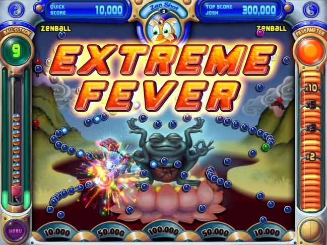 Giao diện chính của Peggle Deluxe