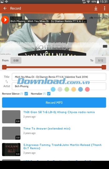 Chuyến đổi clip SoundCloud dễ dàng với Peggo cho Android