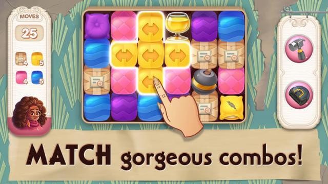 Tạo các combo và hoàn thành mục tiêu màn đố match-3