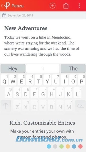 Tùy chỉnh Penzu cho Android dễ dàng