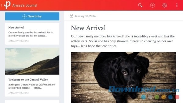 Penzu cho Android rất dễ sử dụng