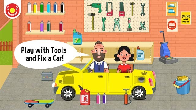 Chơi với các công cụ và sửa xe