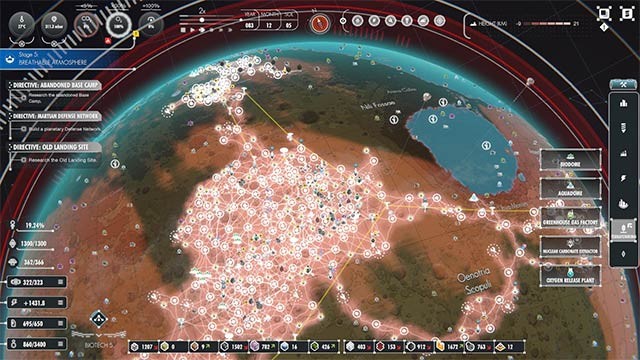 Dữ liệu game Per Aspera được cung cấp bởi cơ quan vũ trụ và NASA