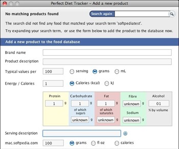 Perfect Diet Tracker for Mac OS X