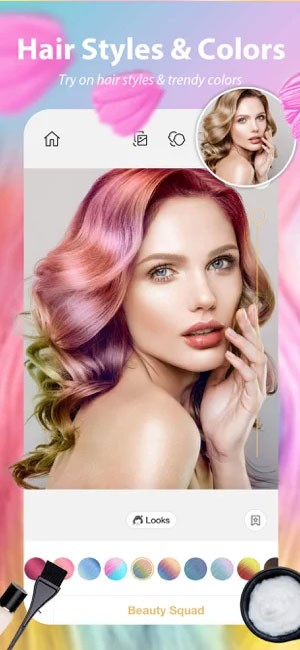 Perfect365 cung cấp nhiều kiểu tóc và màu tóc thời thượng