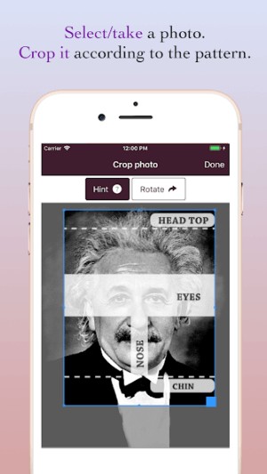 Chụp ảnh thẻ và cắt nó theo mẫu